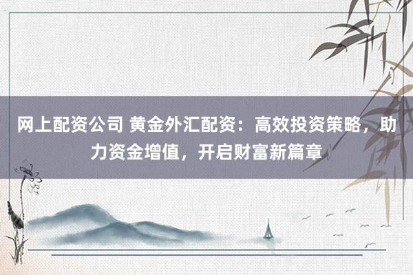 网上配资公司 黄金外汇配资：高效投资策略，助力资金增值，开启财富新篇章