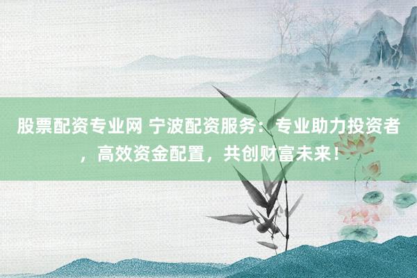 股票配资专业网 宁波配资服务：专业助力投资者，高效资金配置，共创财富未来！