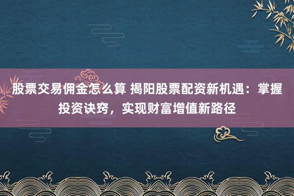 股票交易佣金怎么算 揭阳股票配资新机遇：掌握投资诀窍，实现财富增值新路径