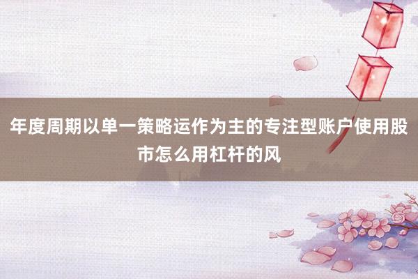 年度周期以单一策略运作为主的专注型账户使用股市怎么用杠杆的风